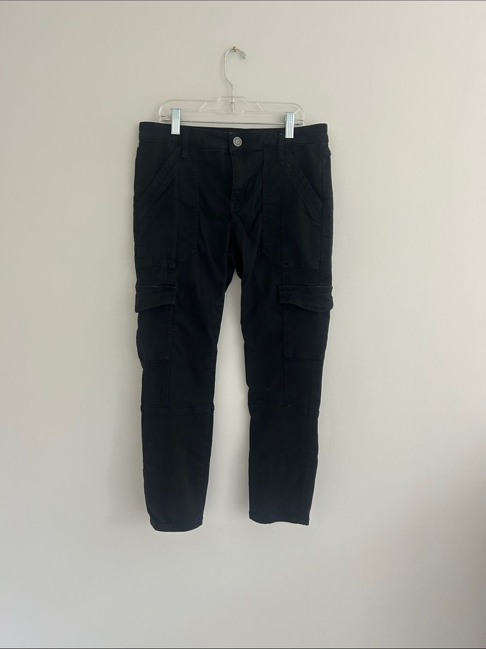 Joie Okana Skinny Cargo Pants Black Size 30 Stretch Ankle Utility
